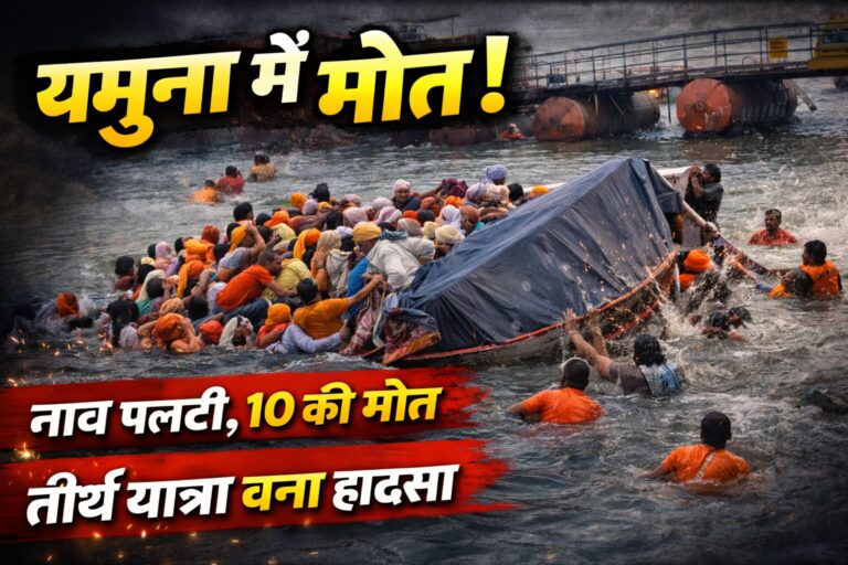 पीपा पुल से टकराई नाव, यमुना में मची चीख-पुकार, 10 की मौत